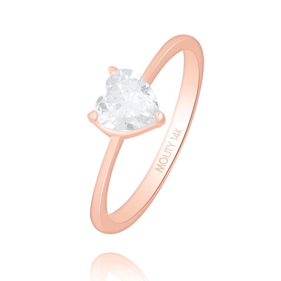 Zara ring in 10k yellow gold with zirconia