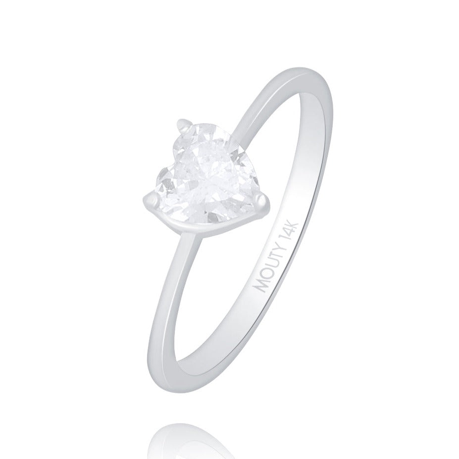 Zara ring in 10k yellow gold with zirconia