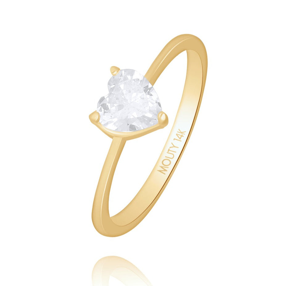 Zara ring in 10k yellow gold with zirconia