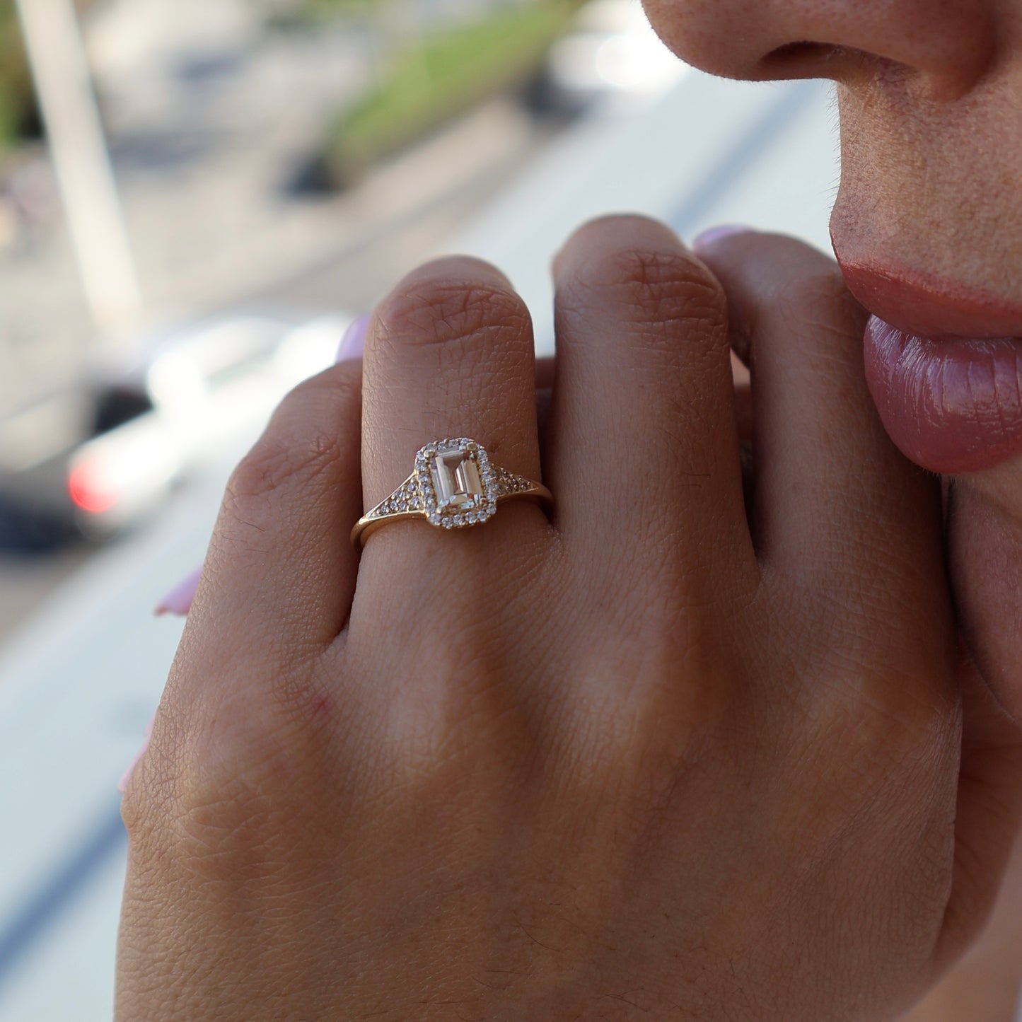 Anillo en Oro Amarillo 14k con Circonia Mod.16004