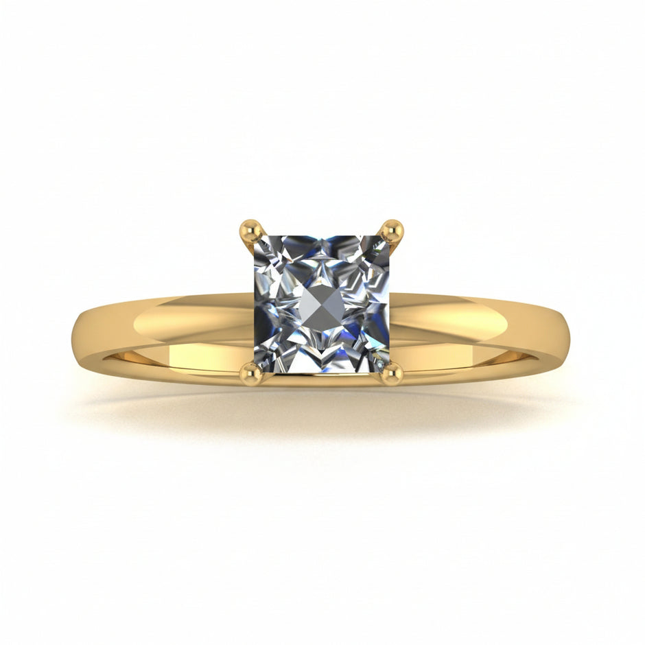 Anillo Malva en Oro corte princess