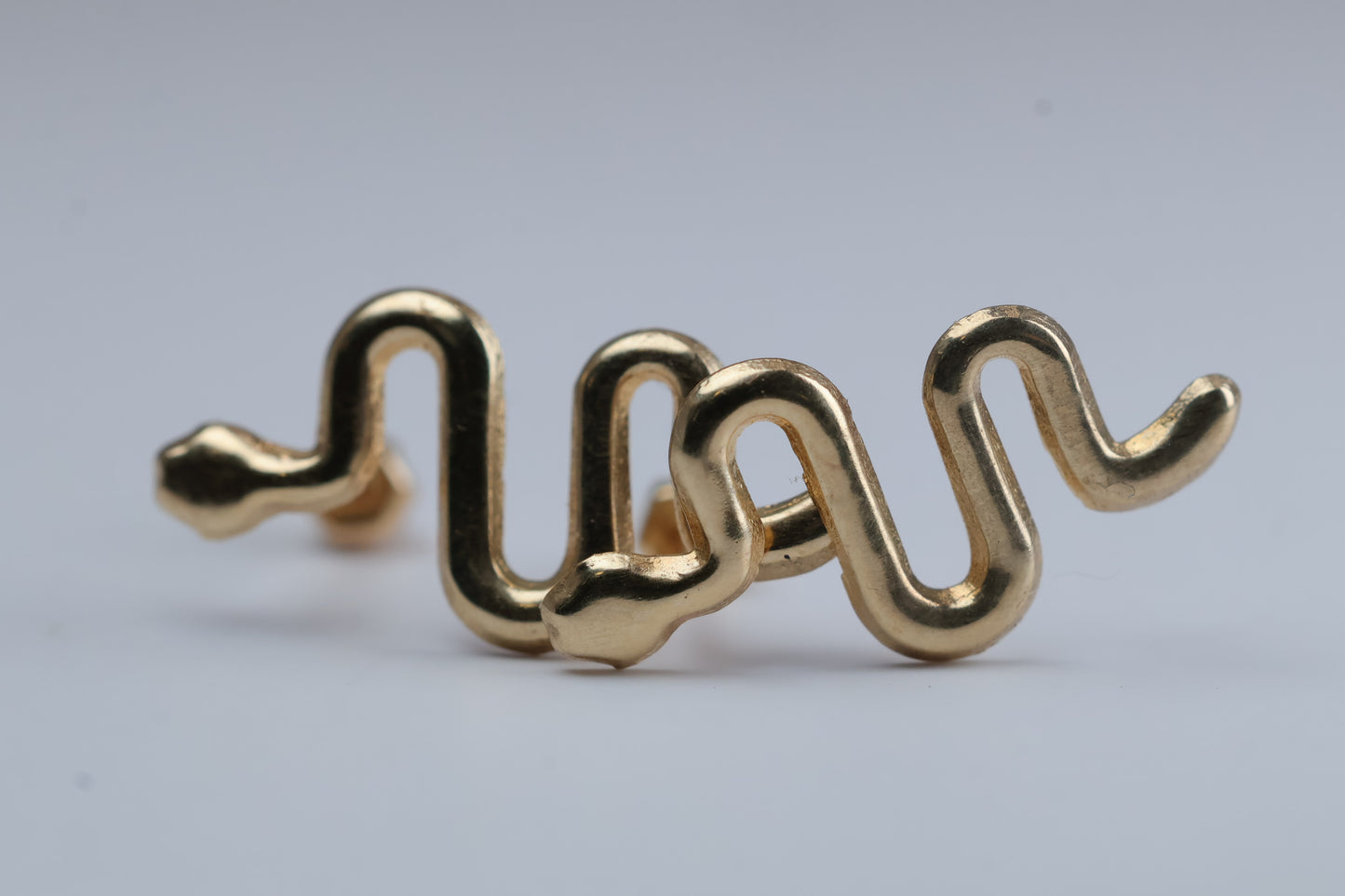 Broqueles Vibora en Oro Amarillo 10k Cod.1919-19 1.5cm