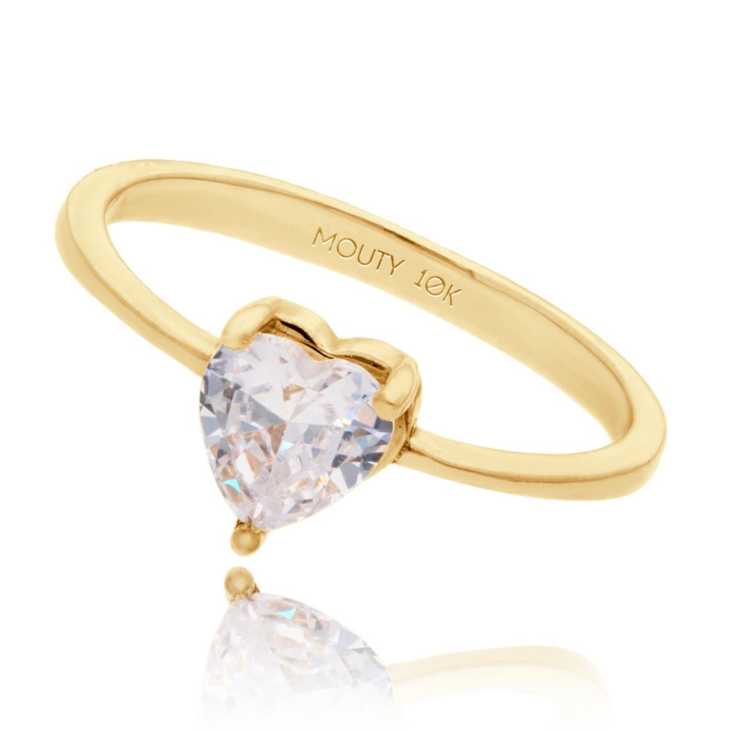 Zara ring in 10k yellow gold with zirconia