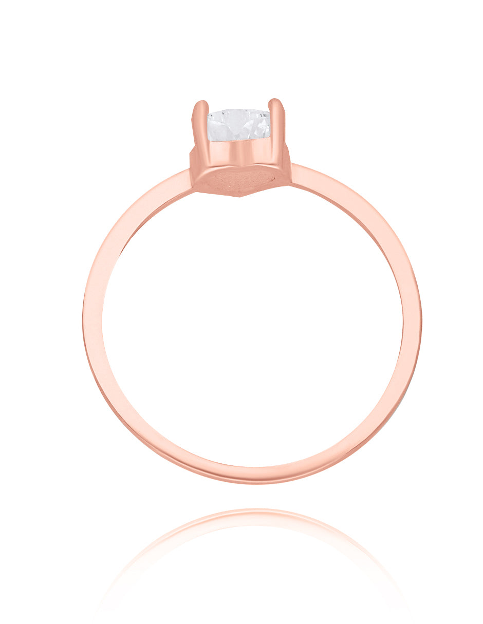 Zara ring in 10k yellow gold with zirconia