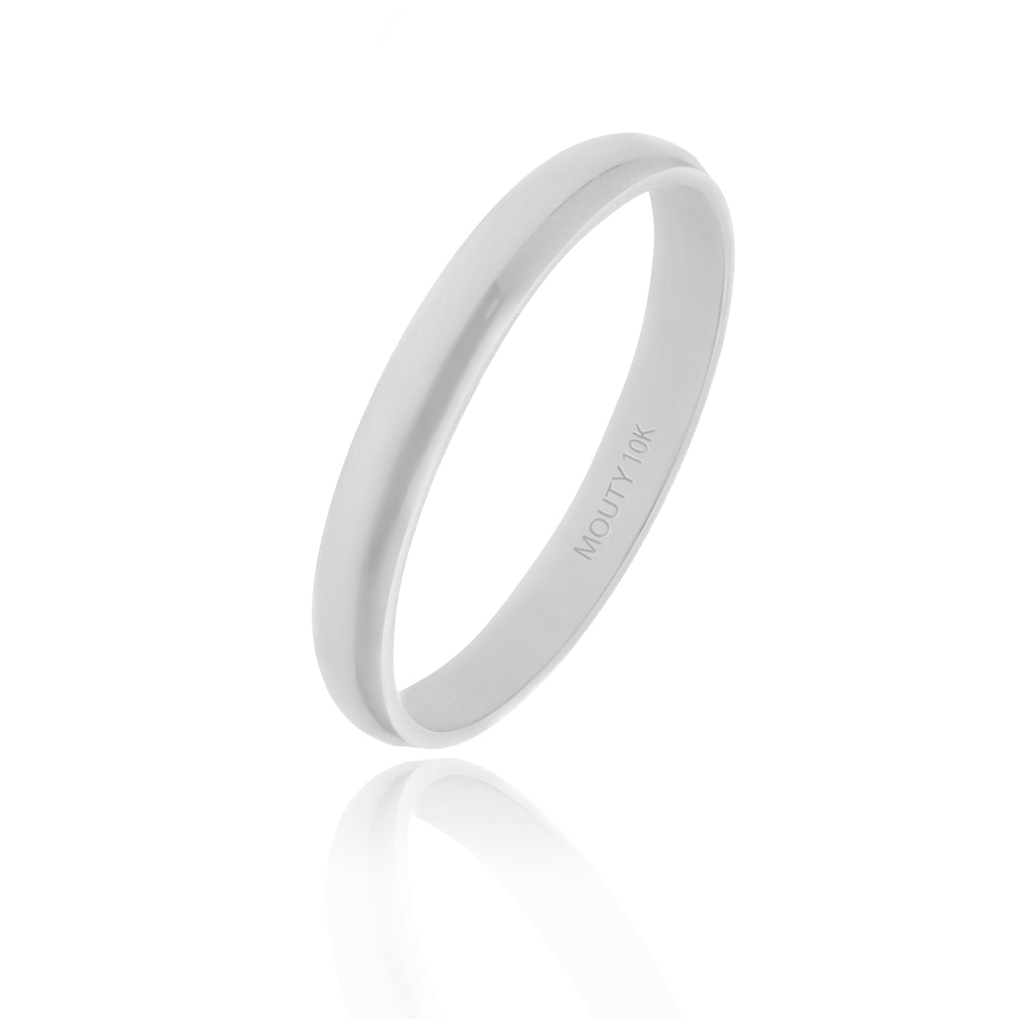 Argolla Meave en Oro blanco de 10k (3mm)