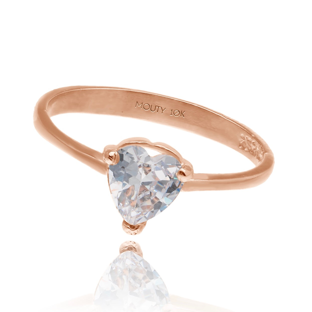 Zara ring in 10k yellow gold with zirconia