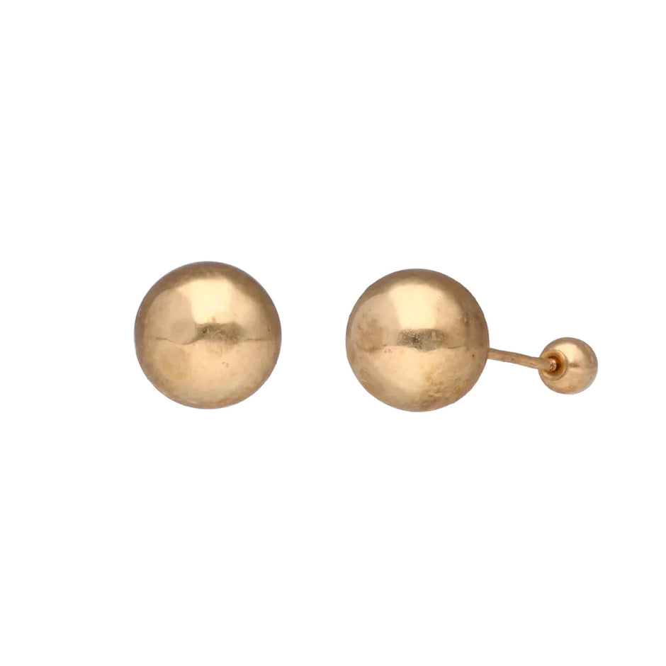 Broqueles Dormilona en Oro Amarillo 10k Cod. BROML005-7.5mm