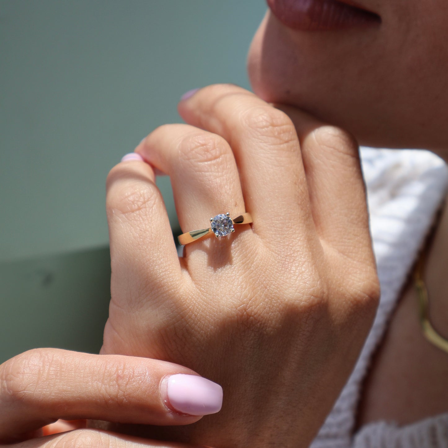 Anillo en Oro Amarillo 14k con Circonia Mod.15845