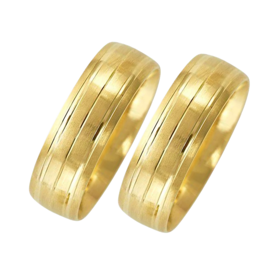 Par de argollas Carey en oro 6mm