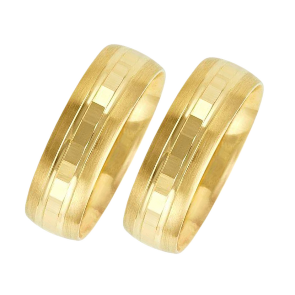 Par de argollas Honore en oro 6mm