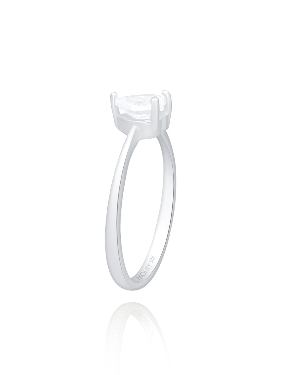 Zara ring in 10k yellow gold with zirconia