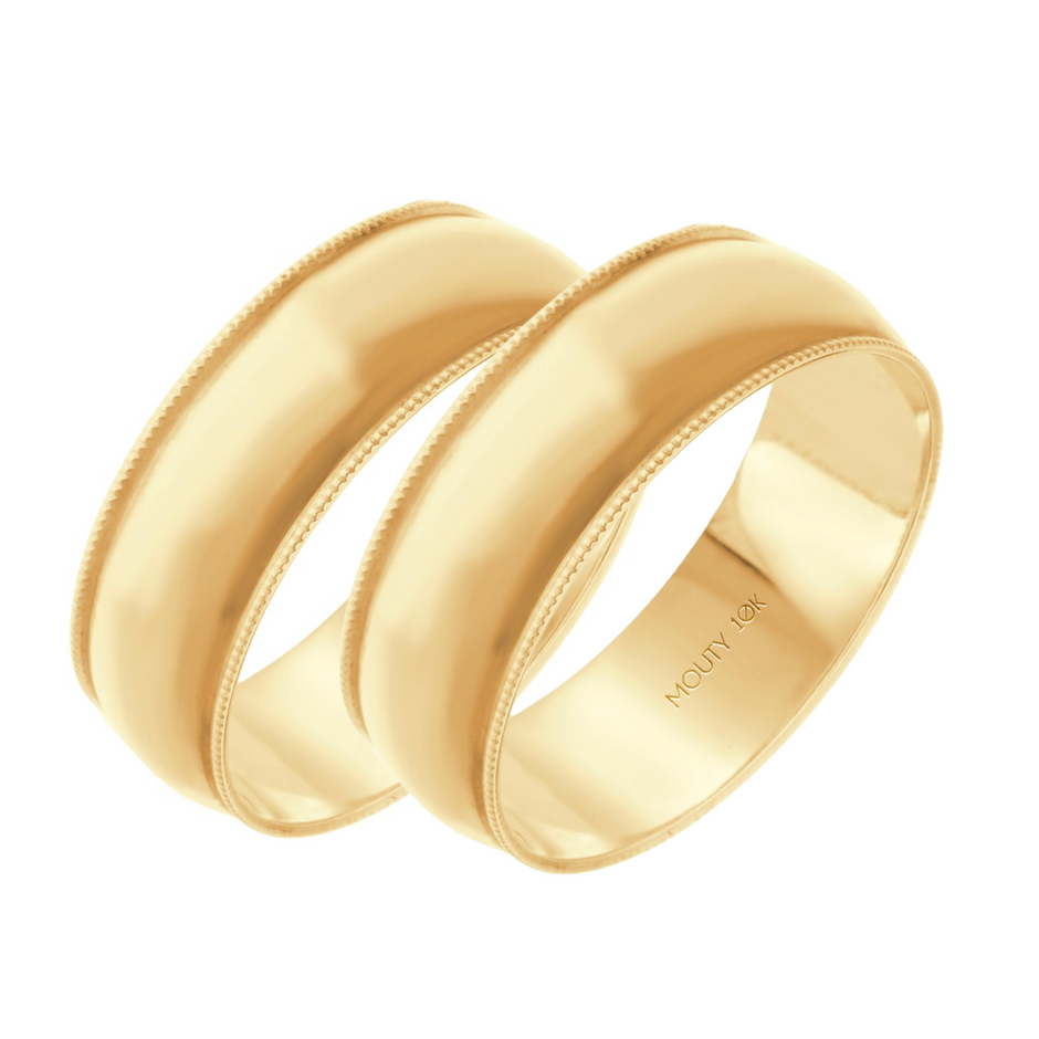 Par de argollas Mariel en oro 6mm