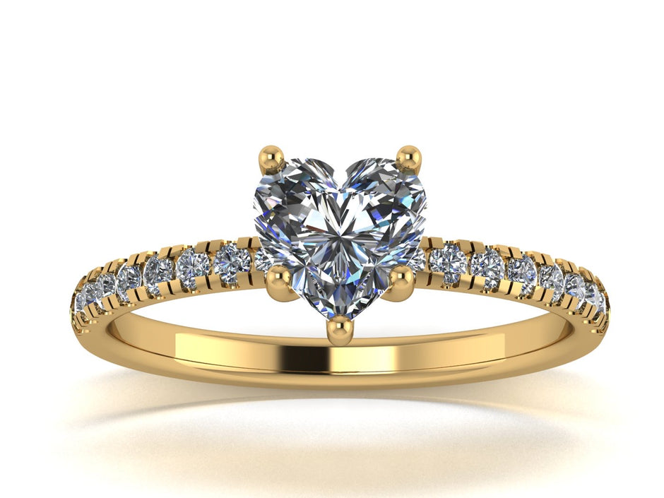 Anillo Amor con pave en Oro