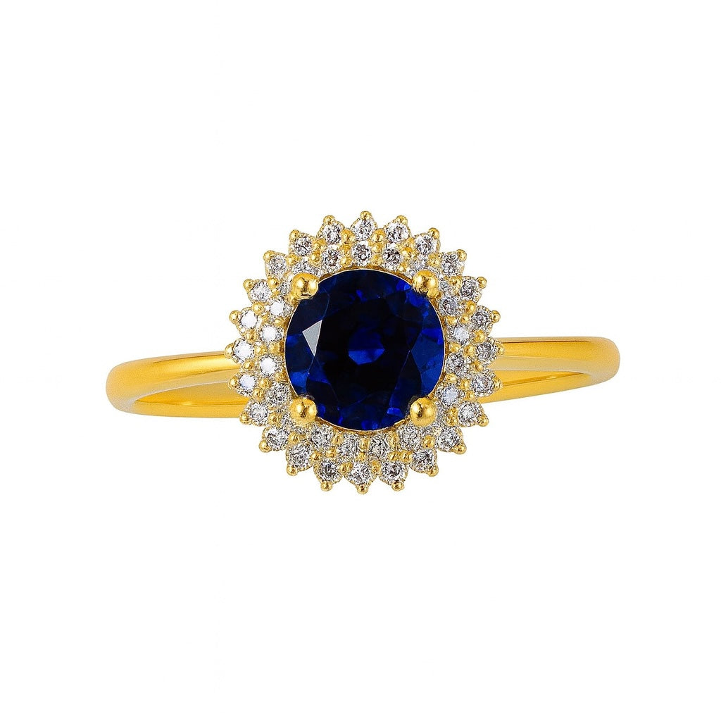 Anillo Meysi en oro amarillo 10k con circonias