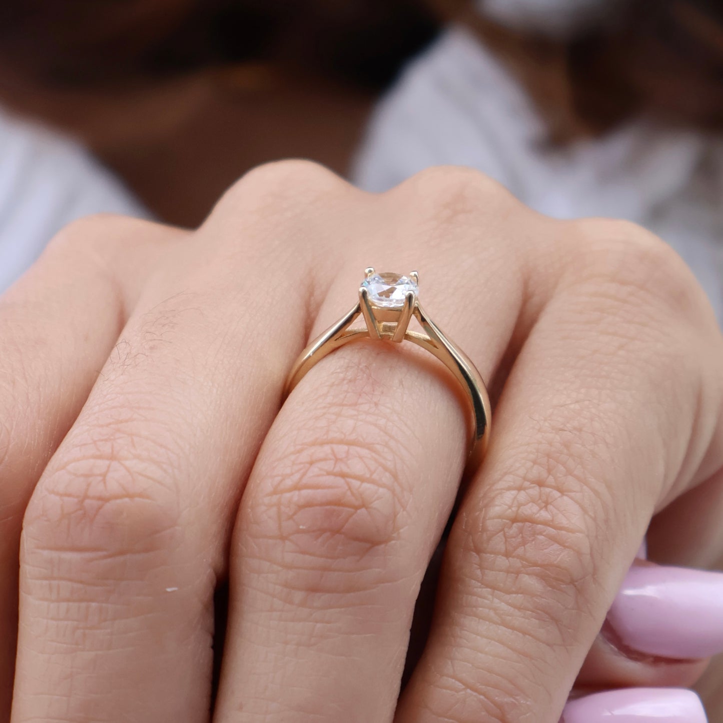 Anillo en Oro Amarillo 14k con Circonia Mod.15845