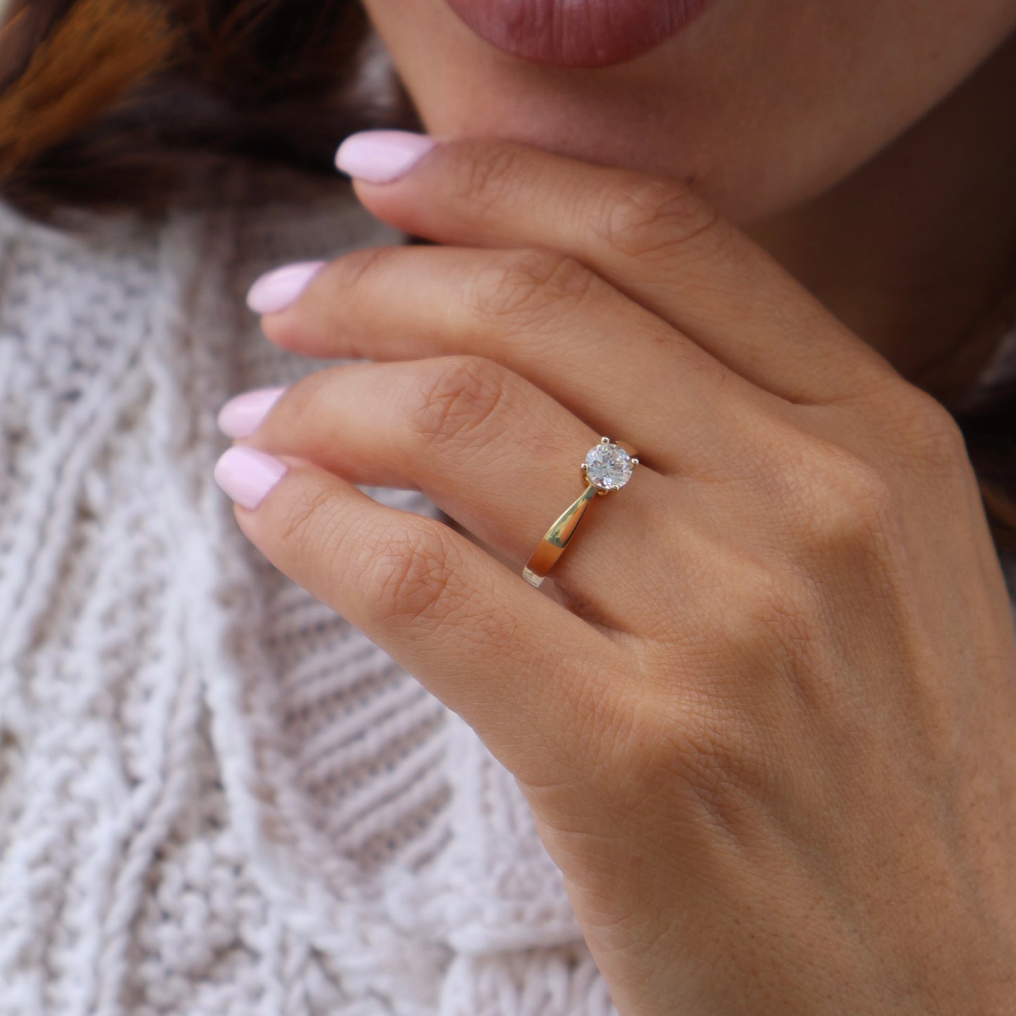 Anillo en Oro Amarillo 14k con Circonia Mod.15845