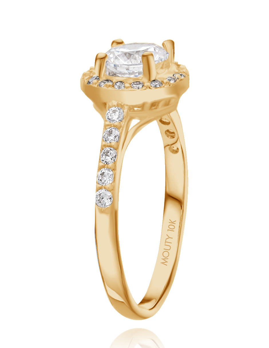 Anillo Adelaide en Oro con Circonias 1.00 ct