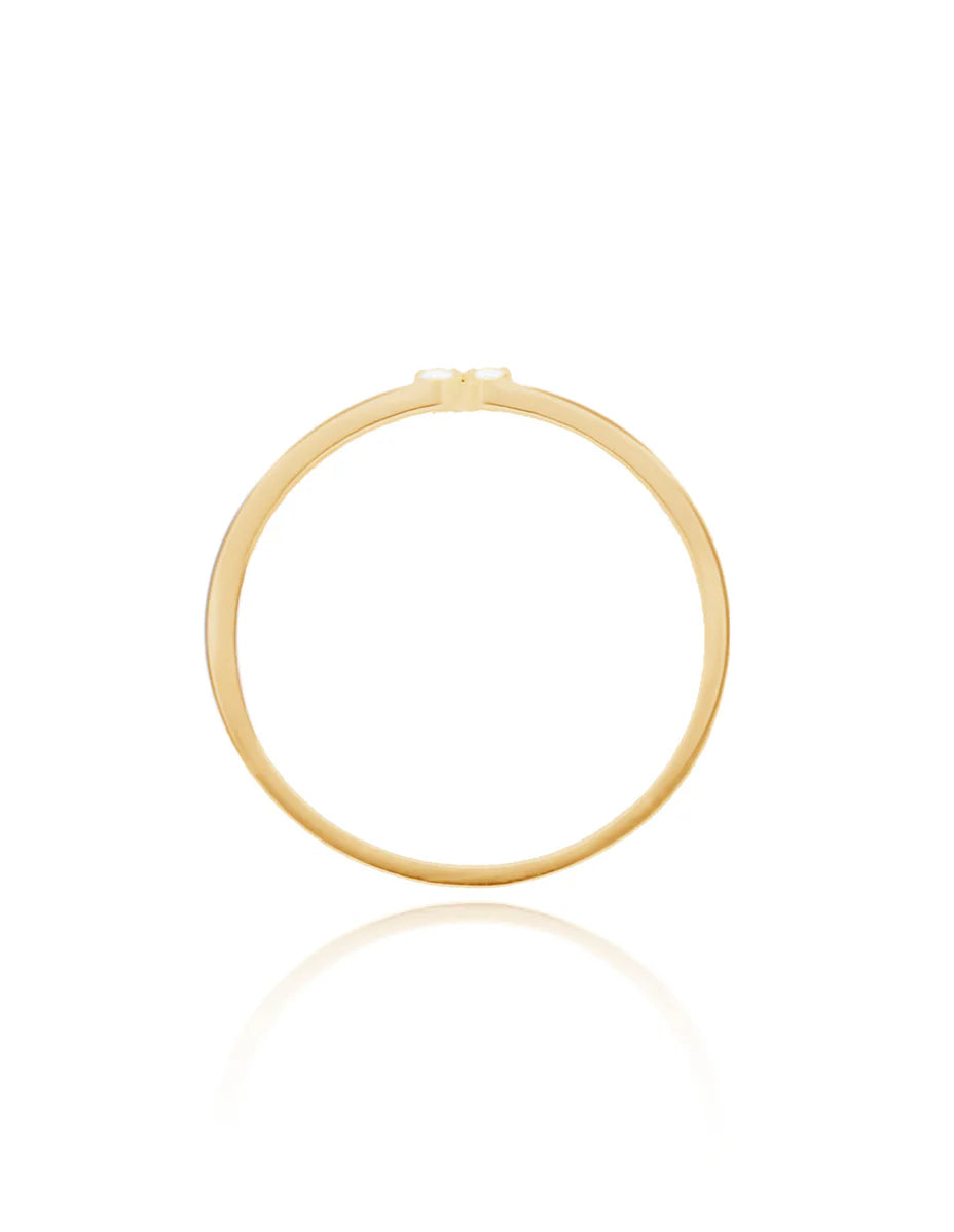 Anillo Angeline en Oro Amarillo 14k con circonias