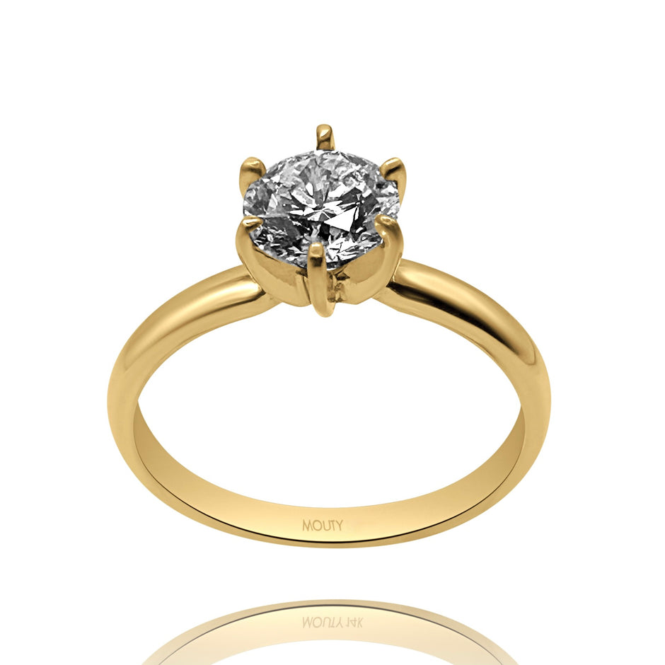 Anillo de compromiso en oro