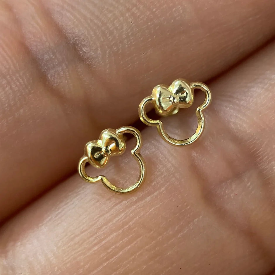 Broqueles Silueta Minie en Oro Amarillo 10k Cod.BRO116 5.5mm