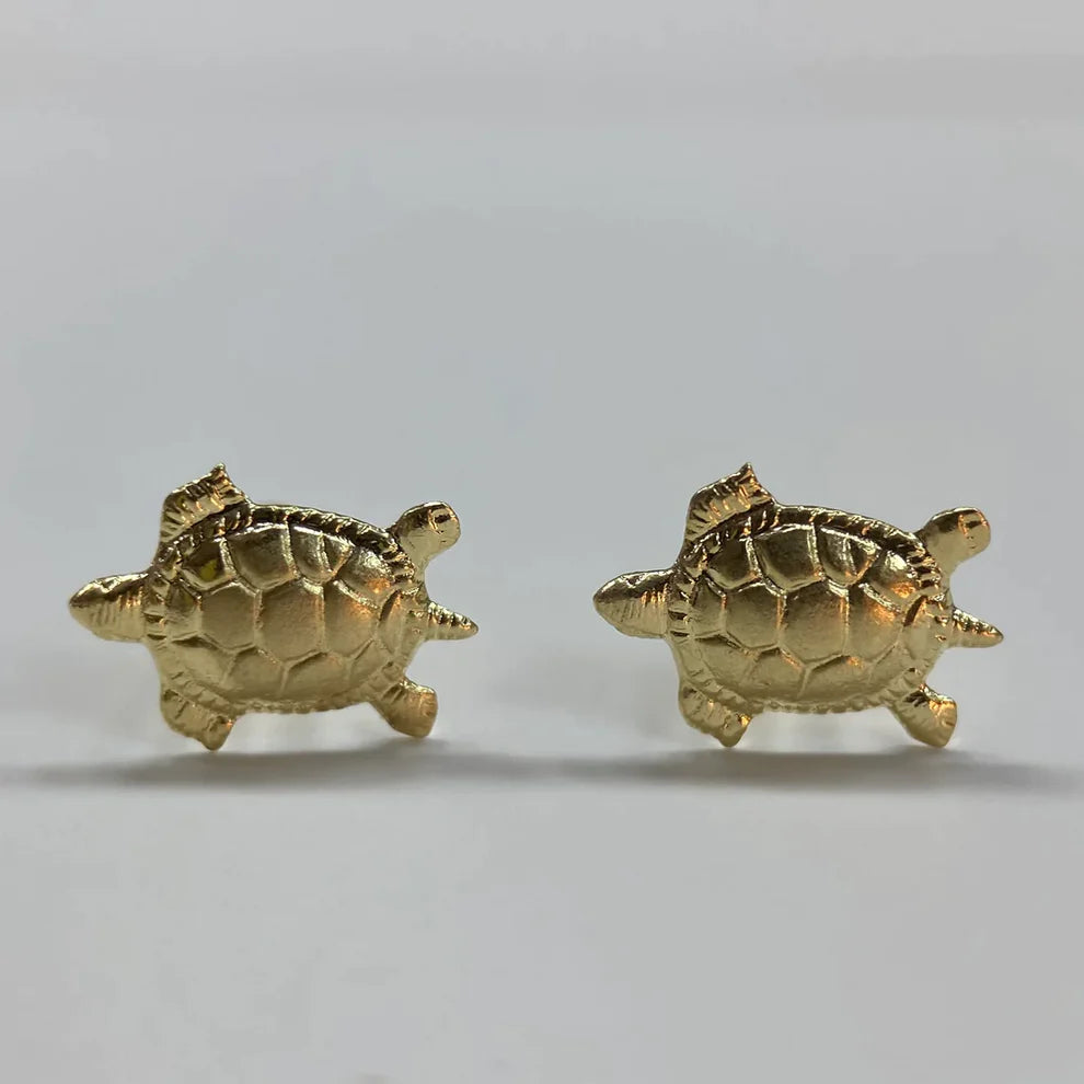 Broqueles Tortuga en Oro Amarillo 10k Cod.BRO218 1cm