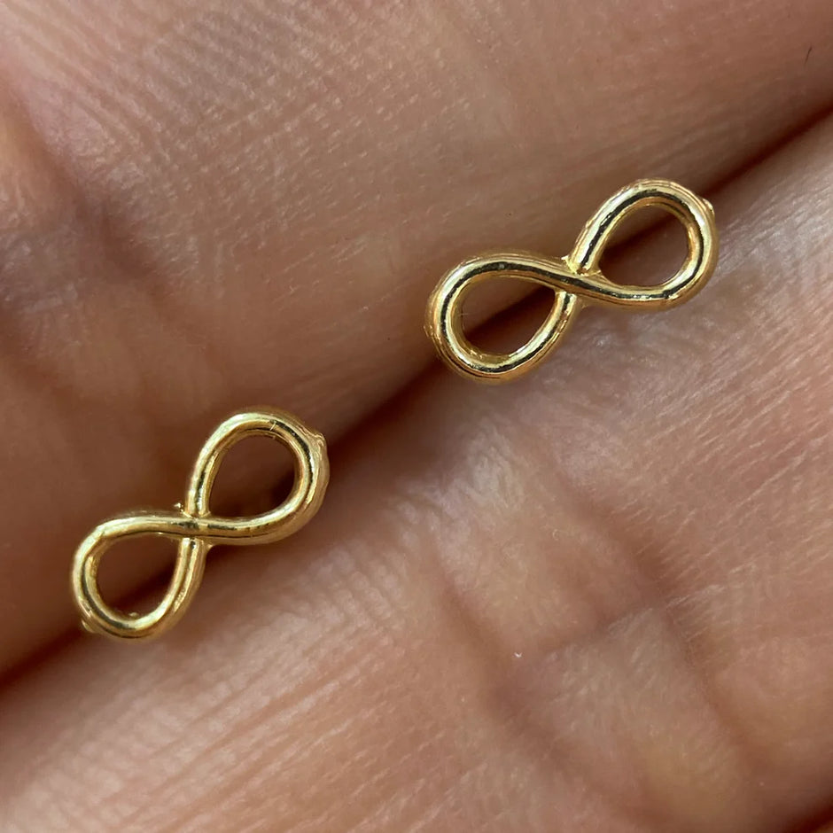 Broqueles Infinito en Oro Amrillo 10k COd.Broml019 8mm