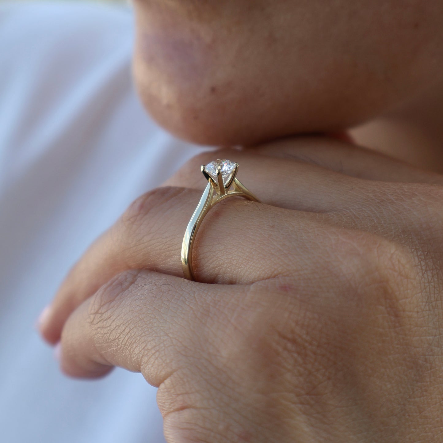Anillo en Oro Amarillo 14k con Circonia Mod.15958