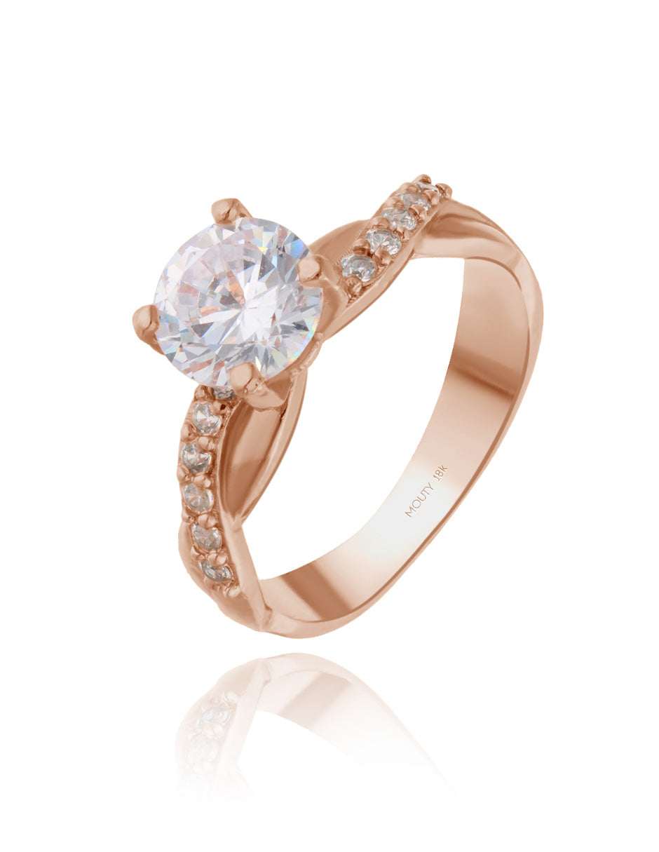 Anillo Charlize en Oro con Diamantes de laboratorio 1.0 ct