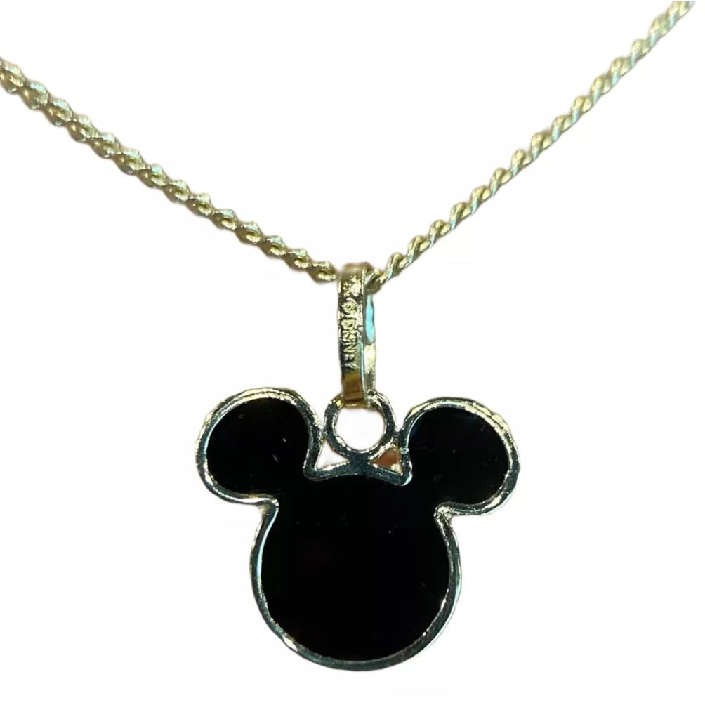 Collar Mickey esmaltado en oro amarillo 10k Disney®️ (50cm)