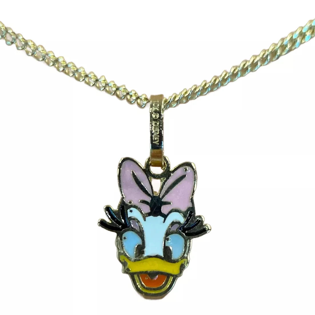 Collar Daisy Duck esmaltada en oro amarillo 10k Disney®️ (50cm)