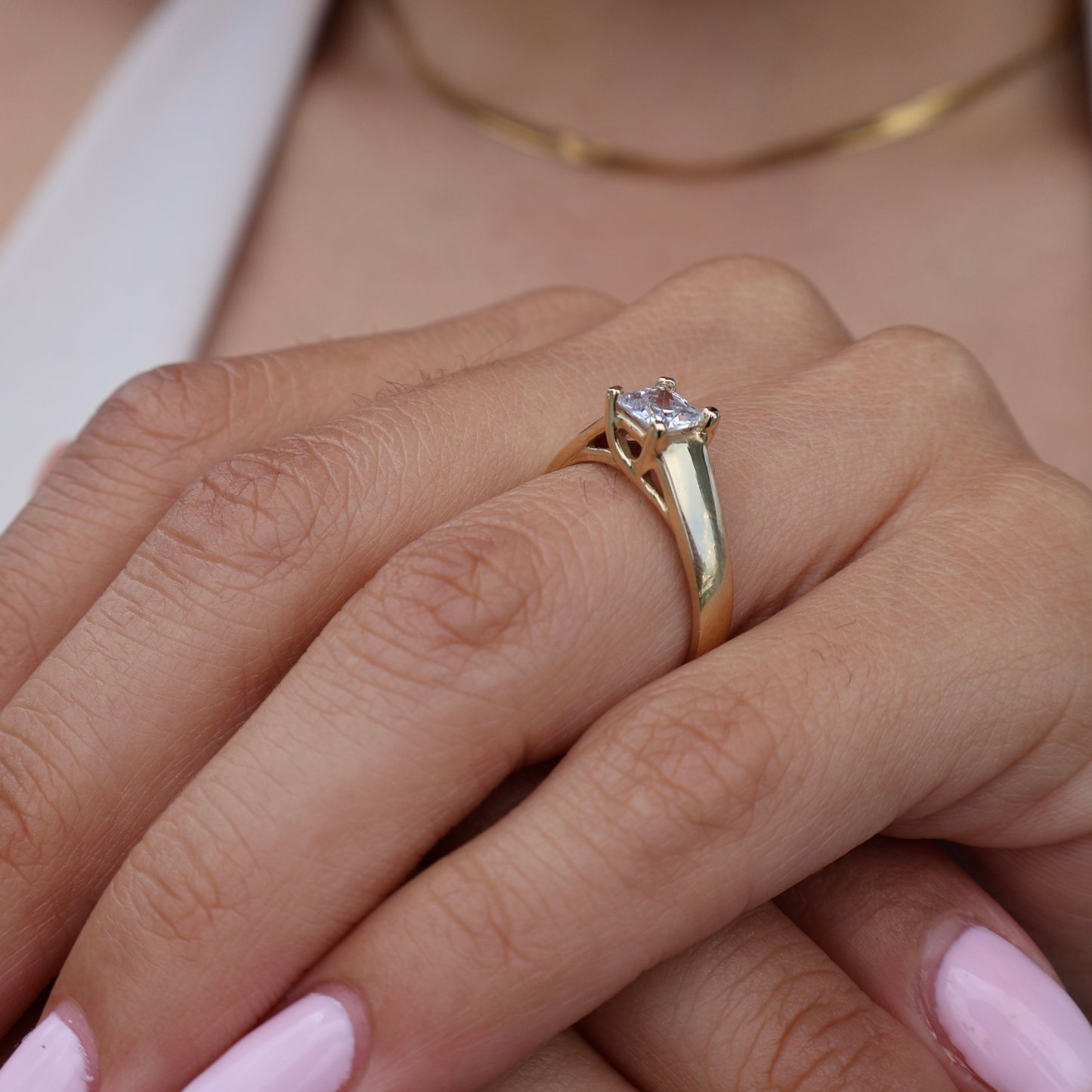 Anillo en Oro Amarillo 14k con Circonia Mod. 15153