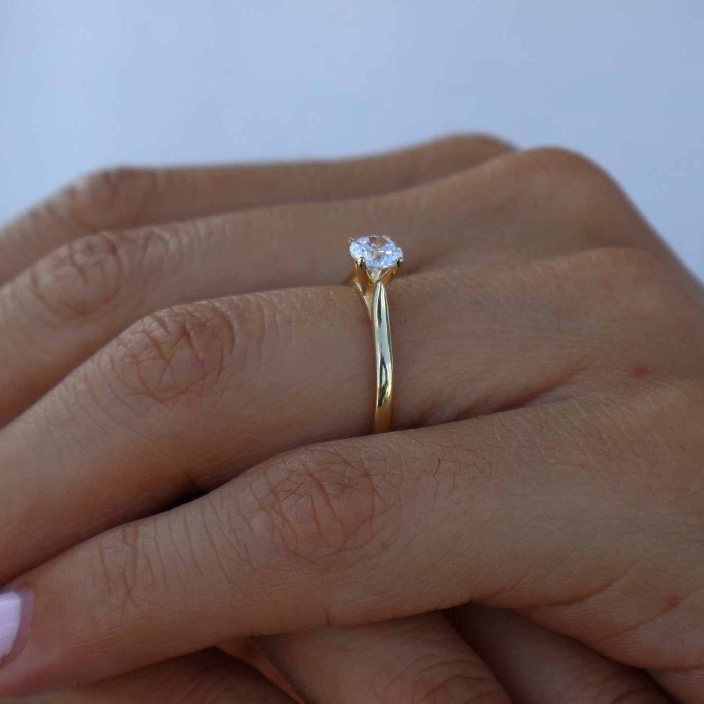 Anillo en Oro Amarillo 14k con Circonia Mod.15958