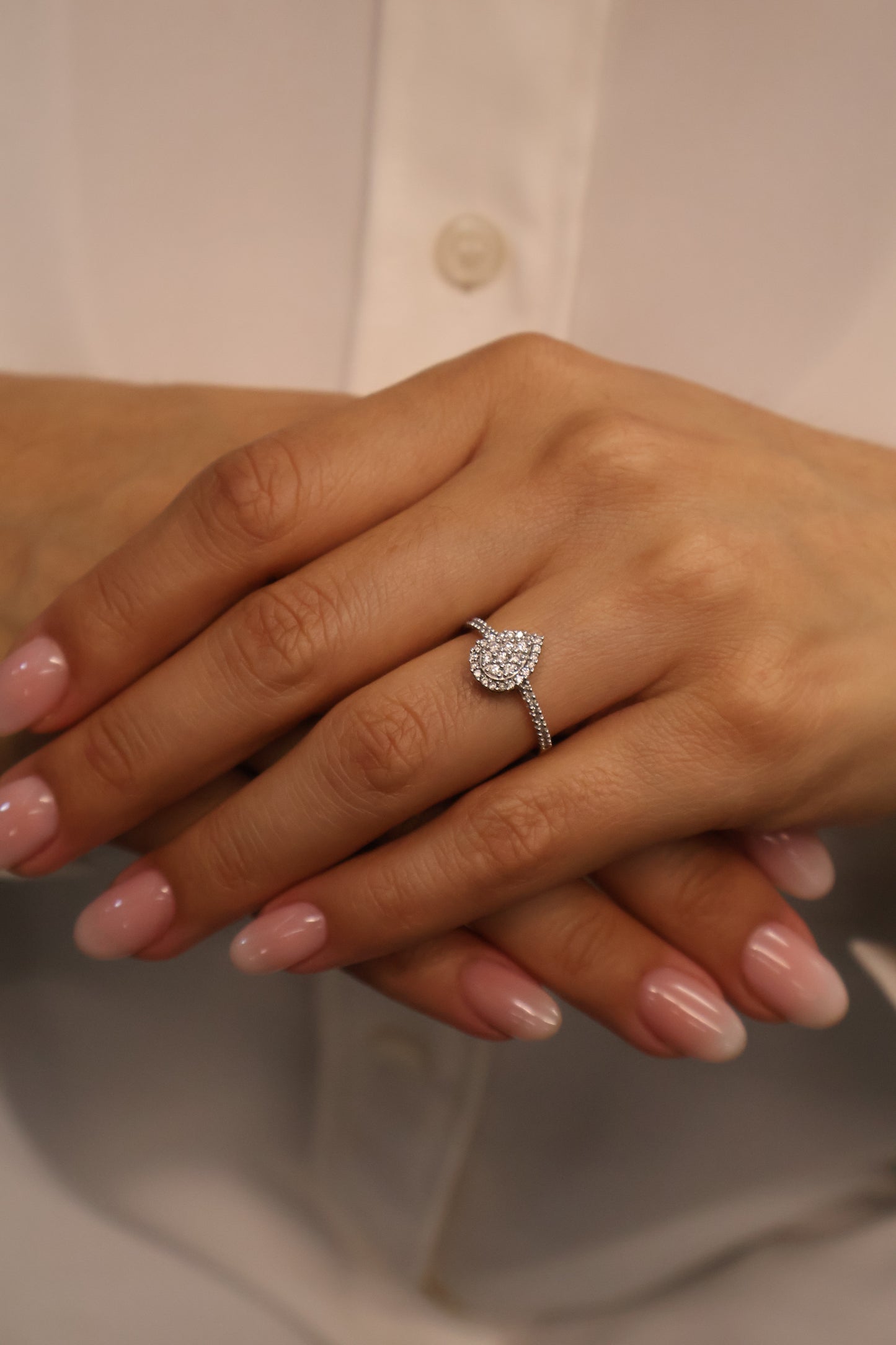 Ring in 14k yellow gold with diamonds Mod: OF1458