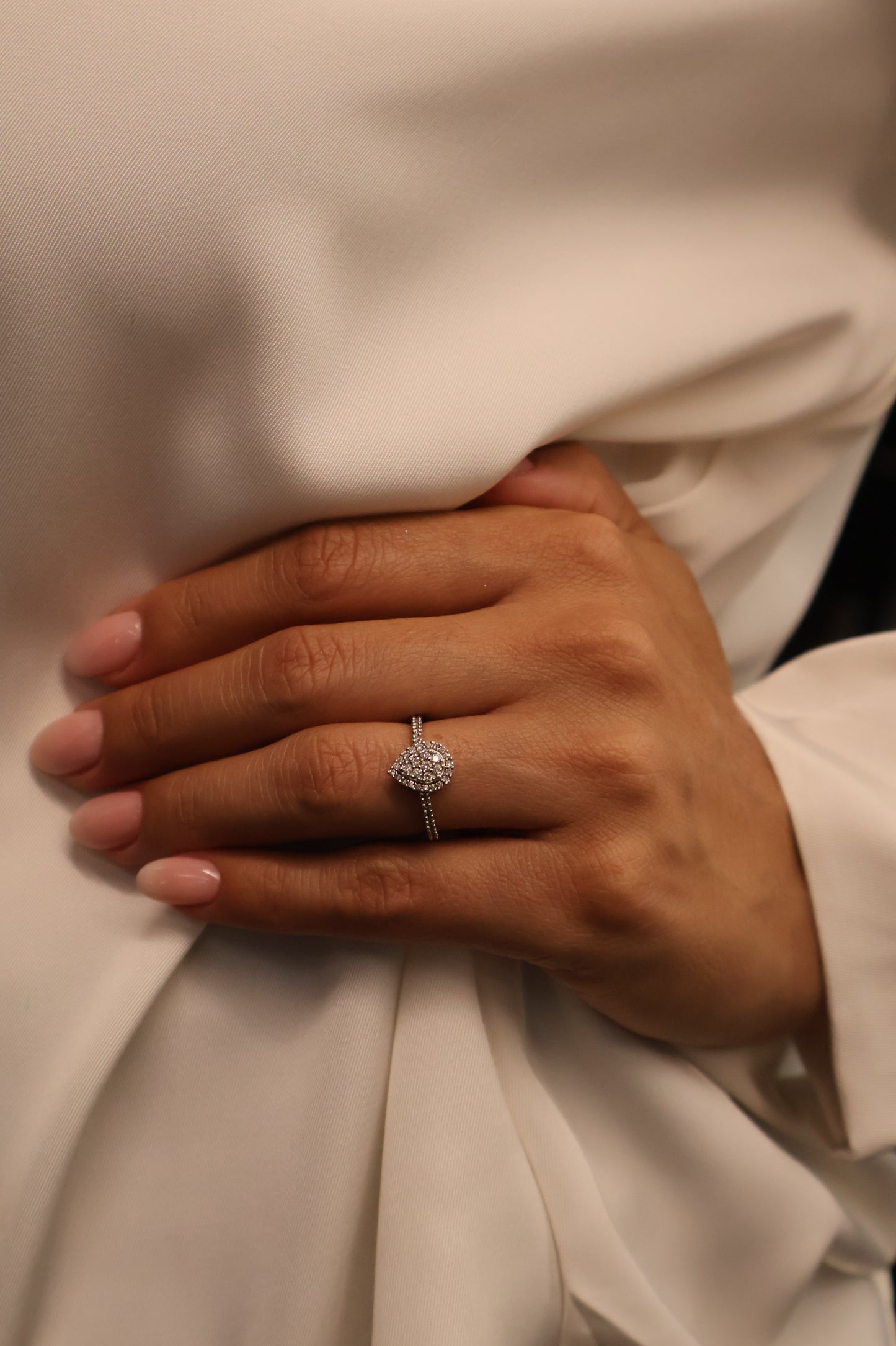 Ring in 14k yellow gold with diamonds Mod: OF1458