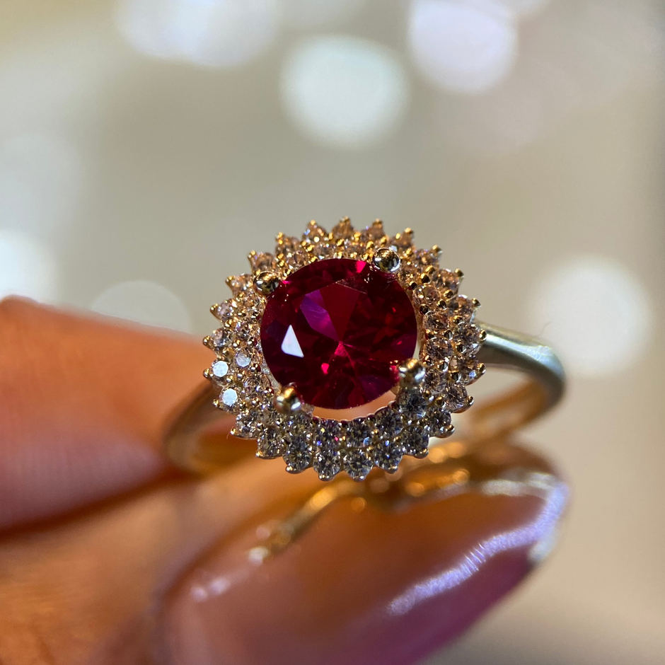 Anillo Eunice en oro amarillo 10k