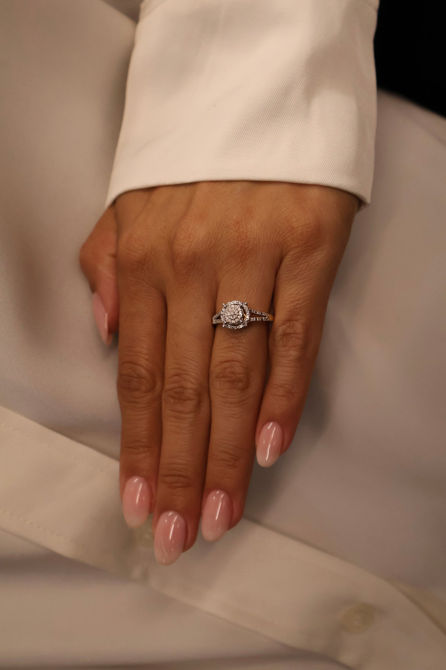 Anillo OF1773 en oro amarillo 14k con diamante natural .18cts