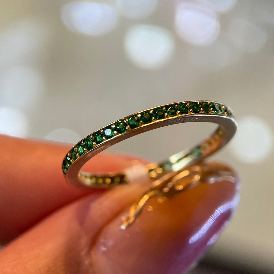 Churumbela 15271 en oro amarillo 10k con circonias Talla 8