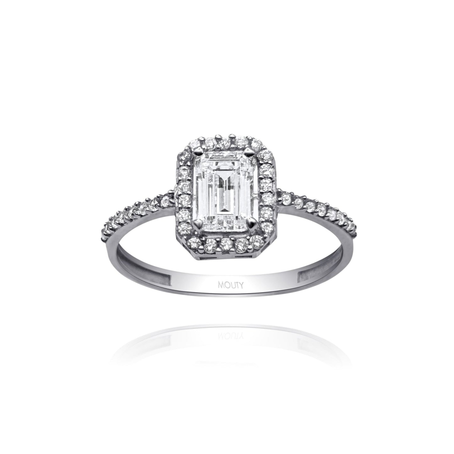Anillo en Oro Blanco 10K Mod. 15891
