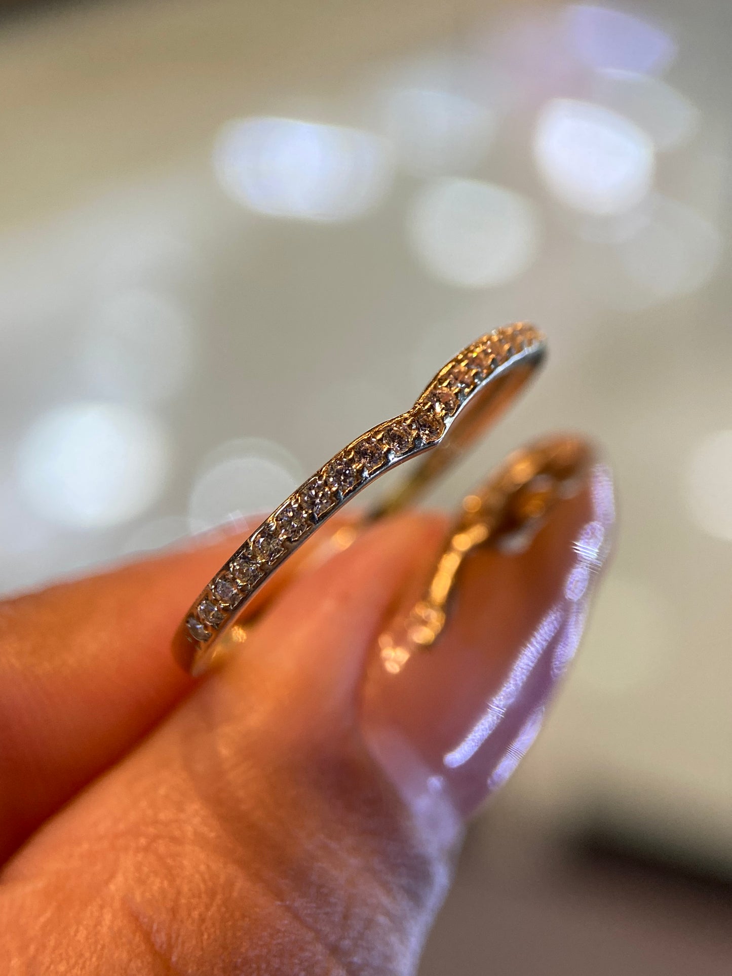 Media Churumbela 15272 en oro amarillo 10k con circonias Talla 10