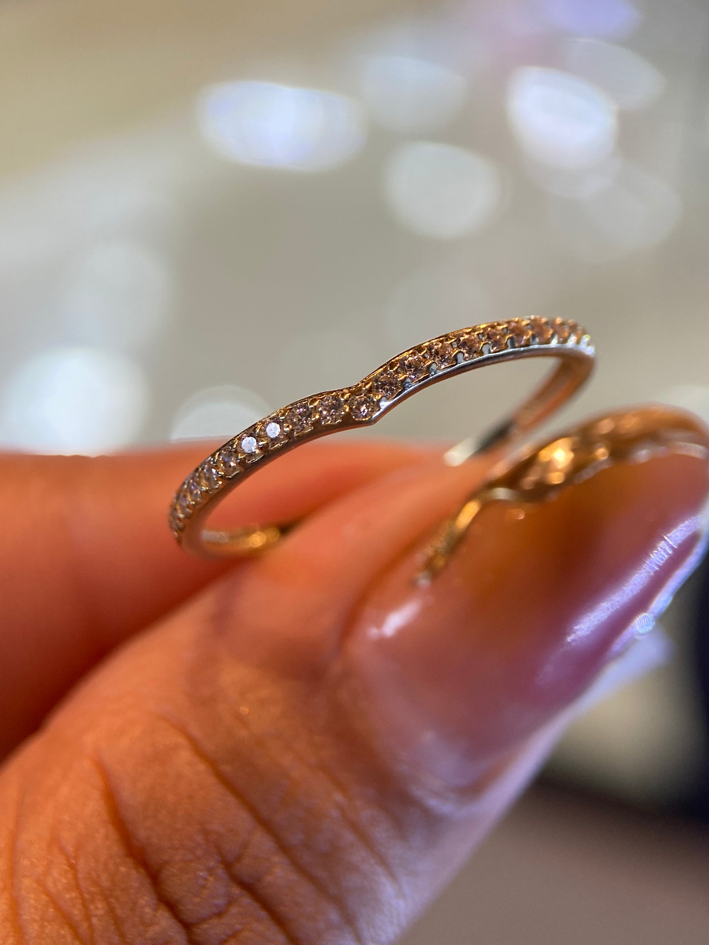 Media Churumbela 15272 en oro amarillo 10k con circonias Talla 10