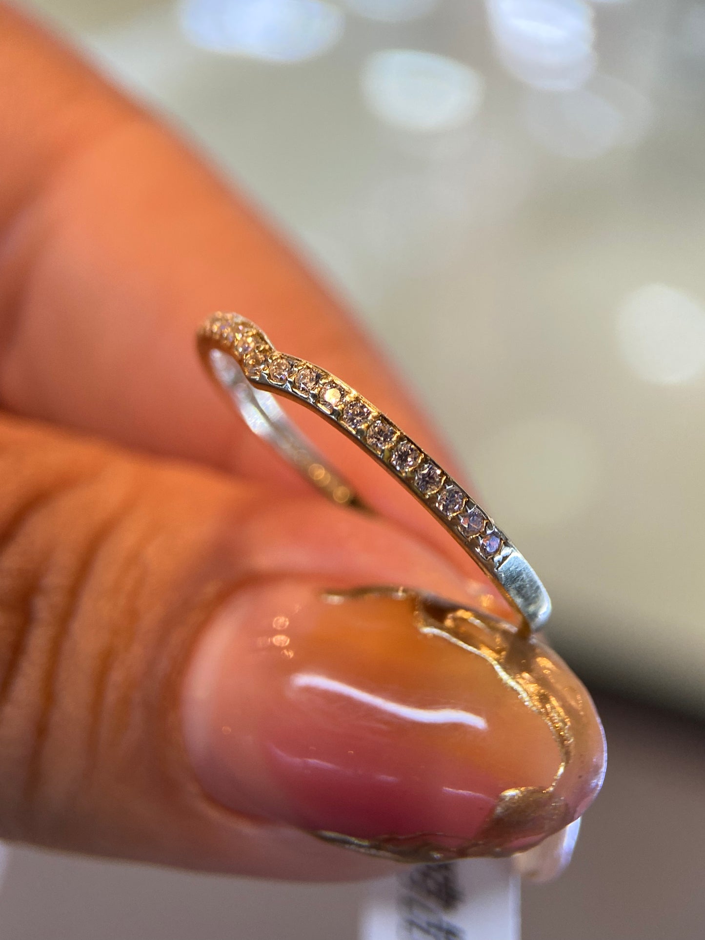 Media Churumbela 15272 en oro amarillo 10k con circonias Talla 10