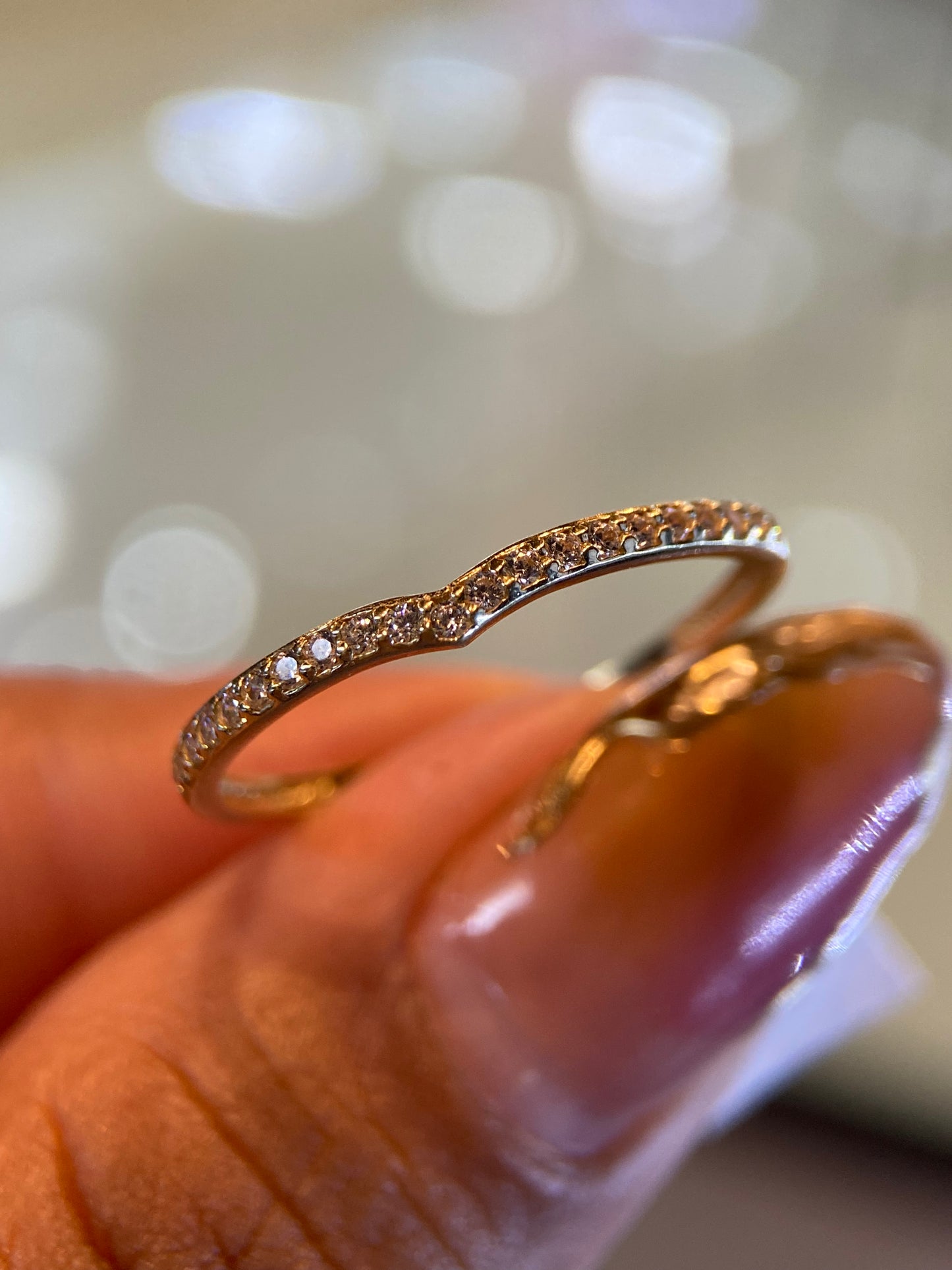 Media Churumbela 15272 en oro amarillo 10k con circonias Talla 10