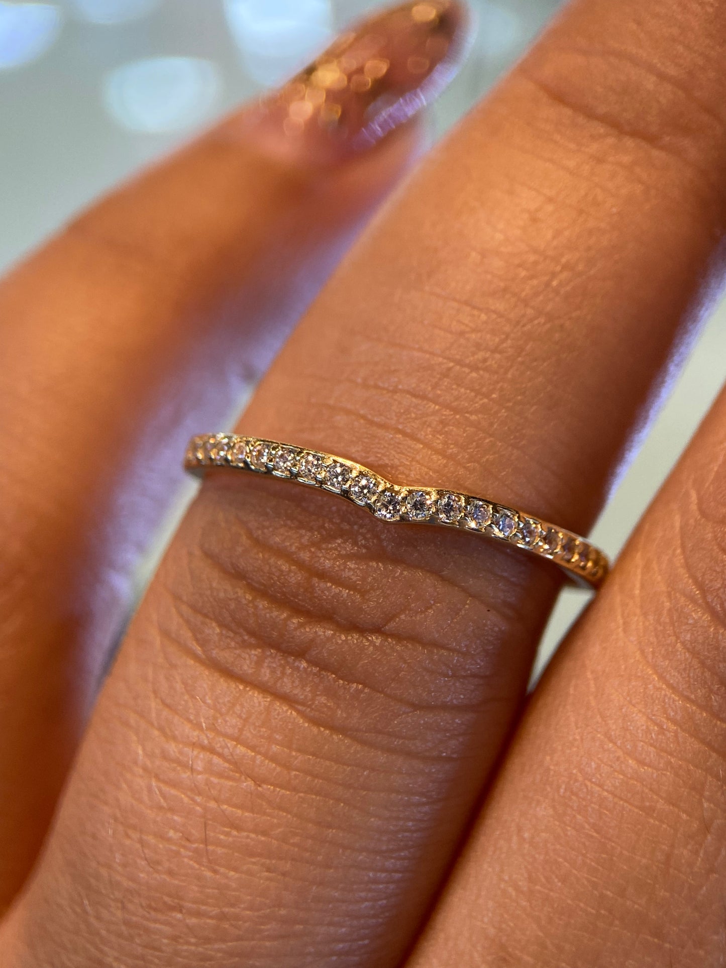 Media Churumbela 15272 en oro amarillo 10k con circonias Talla 10