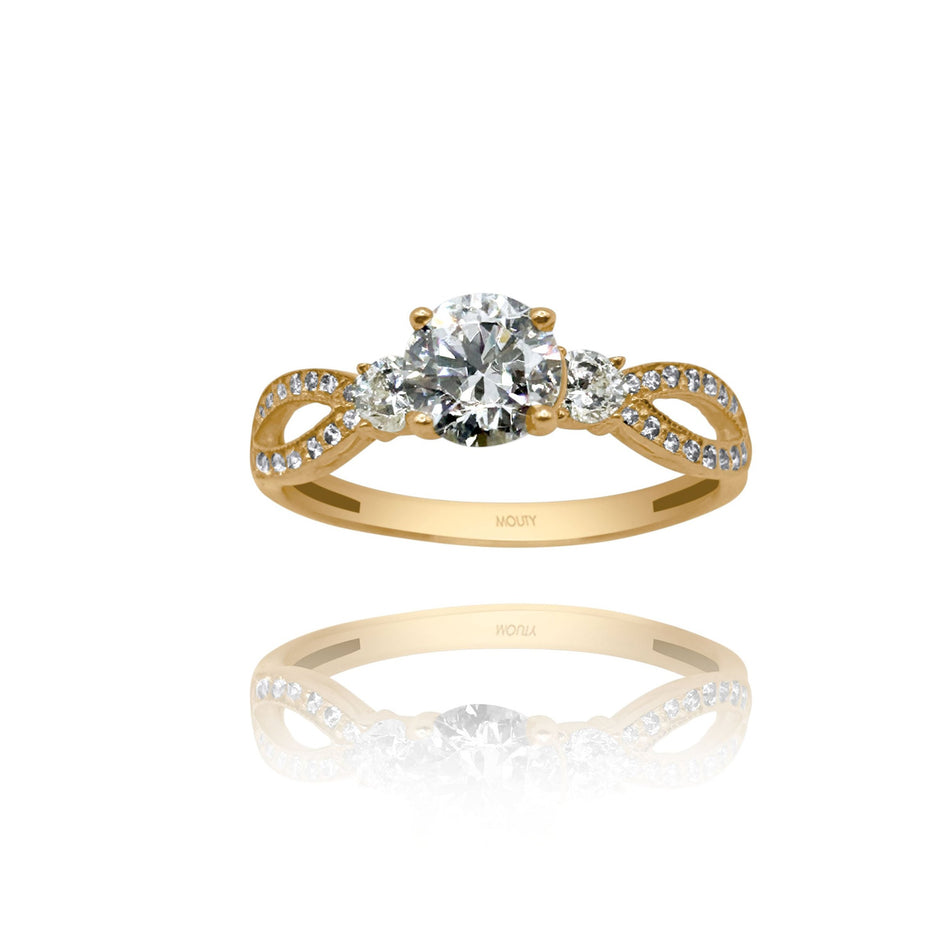 Anillo de compromiso en oro