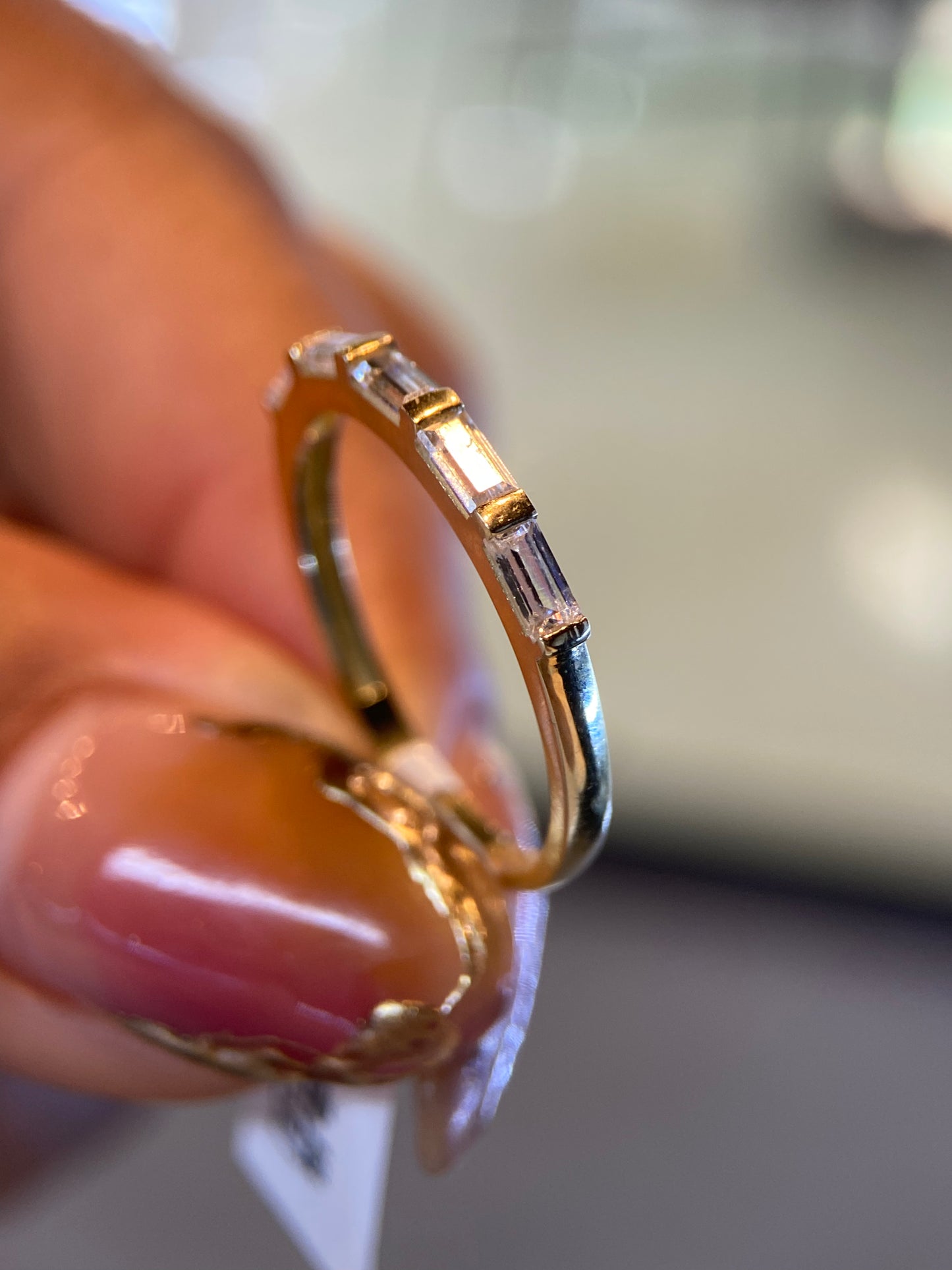 Media Churumbela Oro Amarillo 14k con Circonias Mod. 15313 Talla 7.5