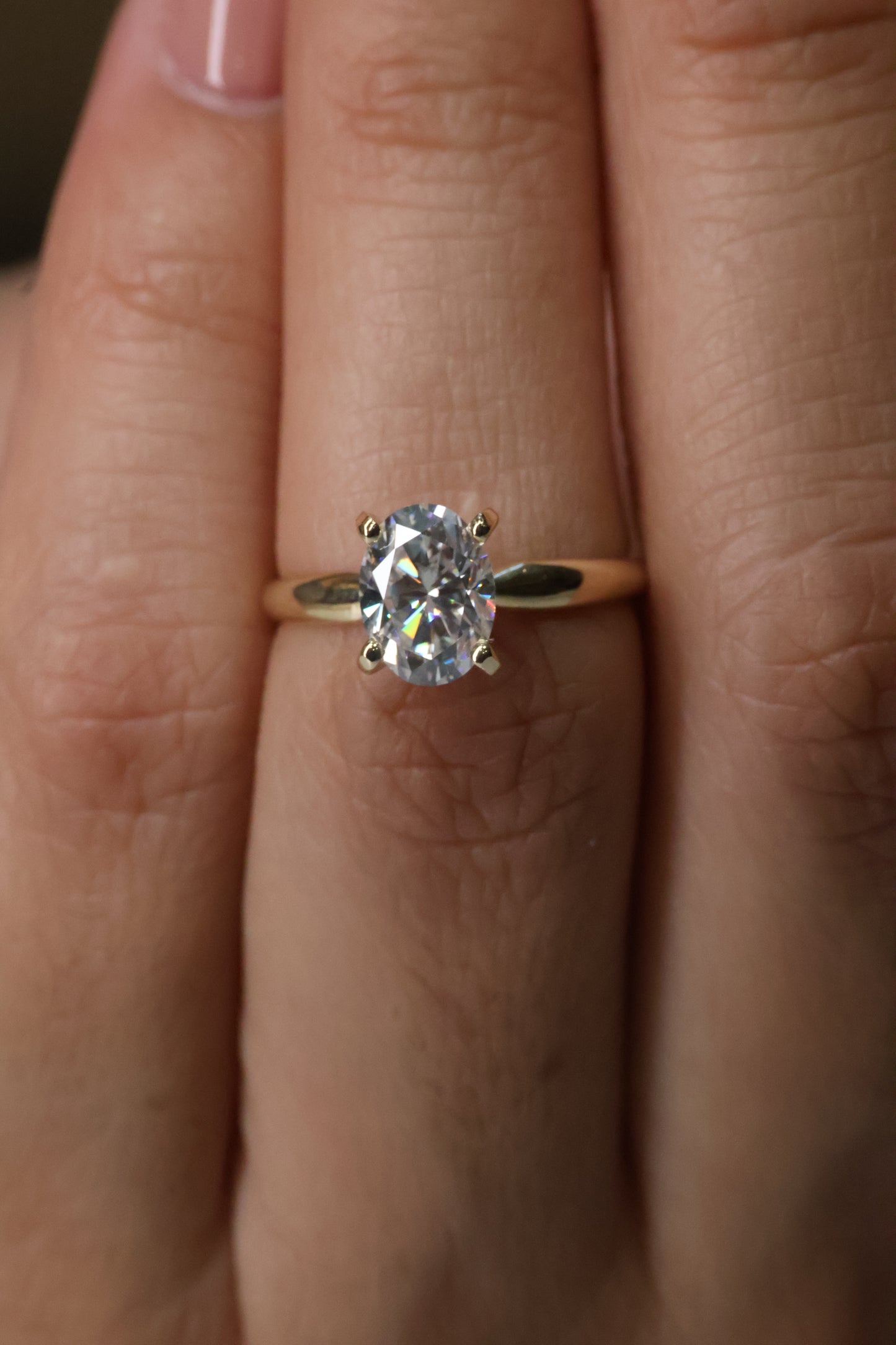 Anillo Emily en Oro Amarillo 14k con Moissanita 1.5ct Mod.15969