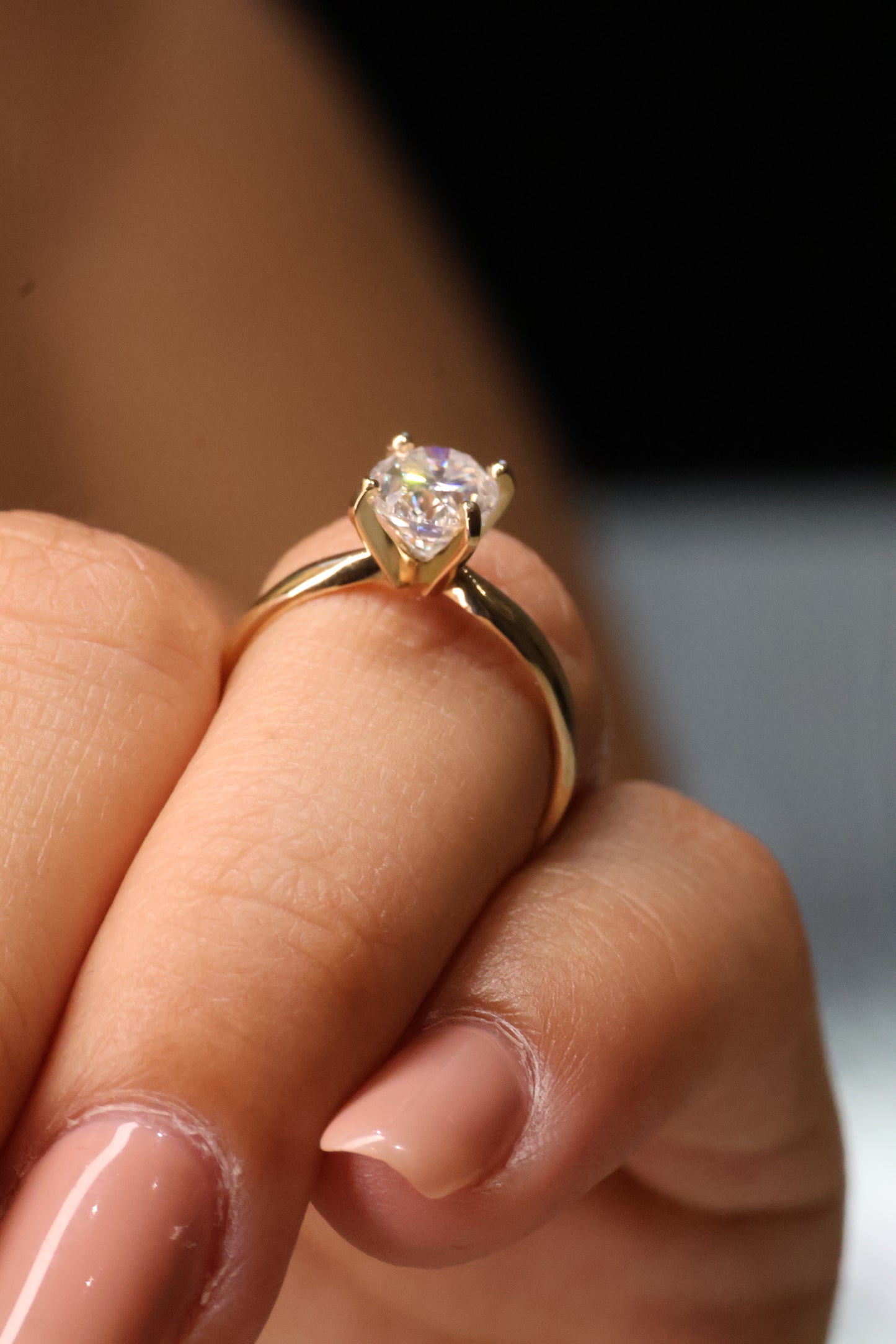 Anillo Emily en Oro Amarillo 14k con Moissanita 1.5ct Mod.15969