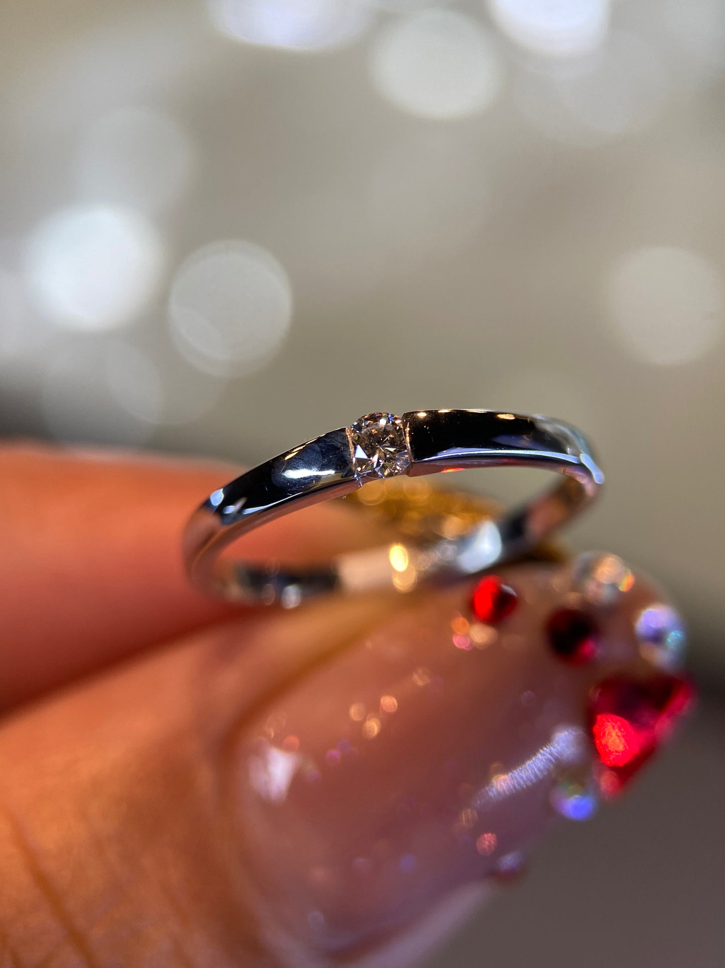 Anillo en Oro Blanco de 14k con Diamante natural .07cts Mod: OF1891