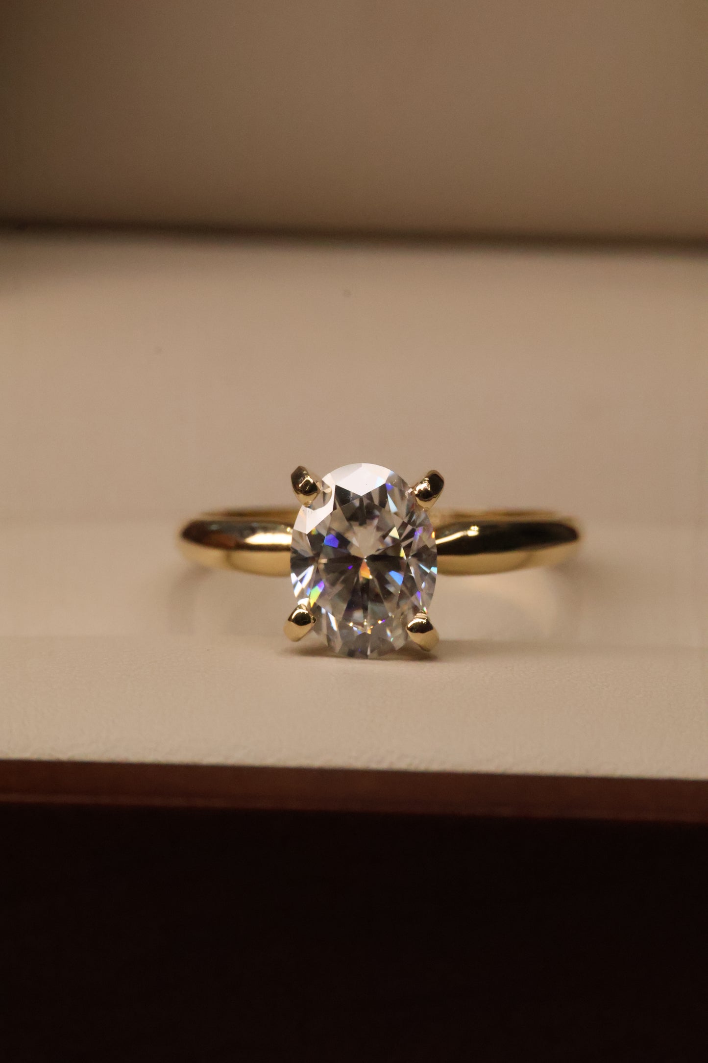 Anillo Emily en Oro Amarillo 14k con Moissanita 1.5ct Mod.15969