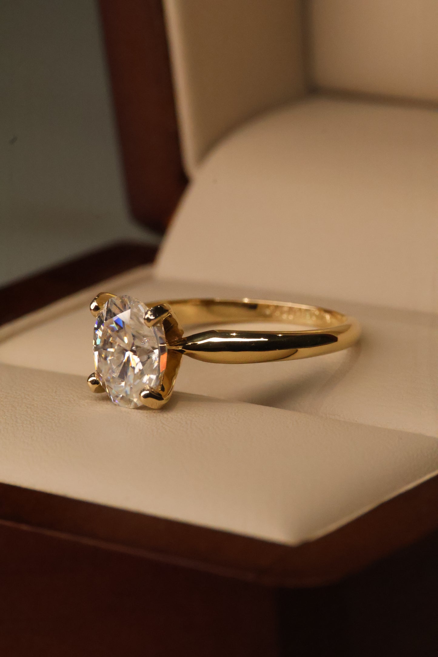 Anillo Emily en Oro Amarillo 14k con Moissanita 1.5ct Mod.15969
